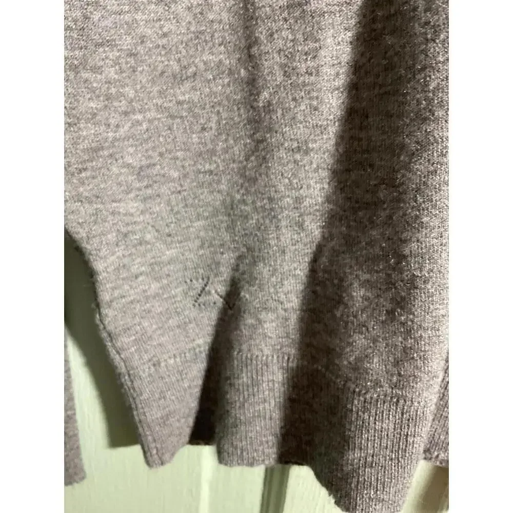 Zadig & Voltaire Women's Gray Angel Wing Cashmere V-Neck Sweater Medium - Picture 3 of 12